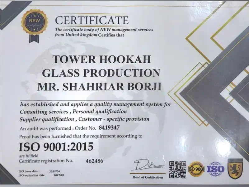 تولیدی شیشه قلیان برجی در رباط کریم